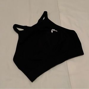 Black Medium Support High-Neck Sports Bra | Oner Active